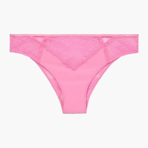 Savage X Fenty Pink Lace Keyhole Panty - Picture 2 of 4